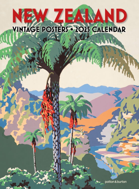 2025 New Zealand Vintage Posters Calendar, Large
