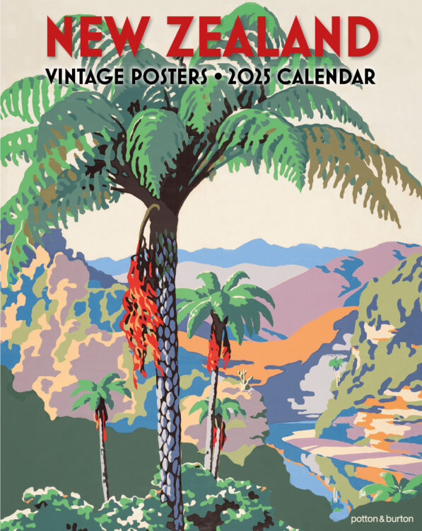 2025 New Zealand Vintage Posters Calendar, Small