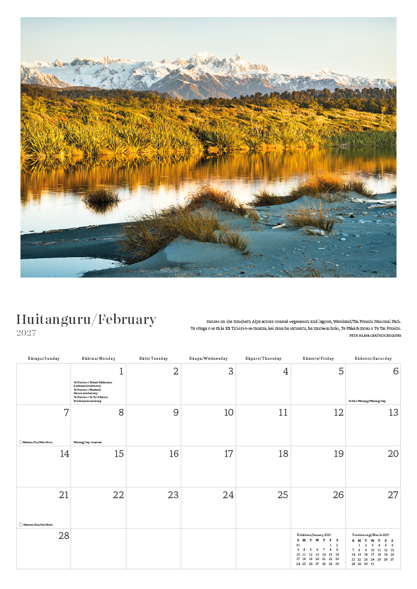 2027 Ngā Horanuku o Aotearoa Calendar - Image 2